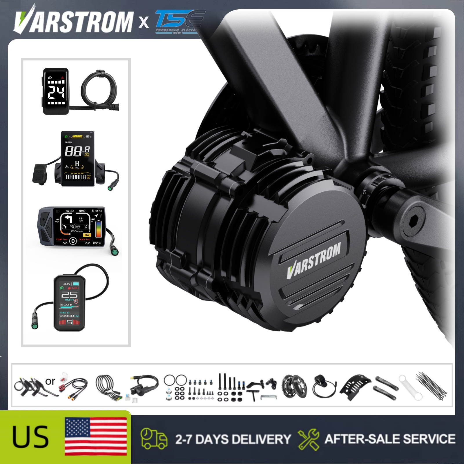 [USA Stock ] Tongsheng TSDZ16  - Mid Drive Conversion Kit 1000W recension och pris