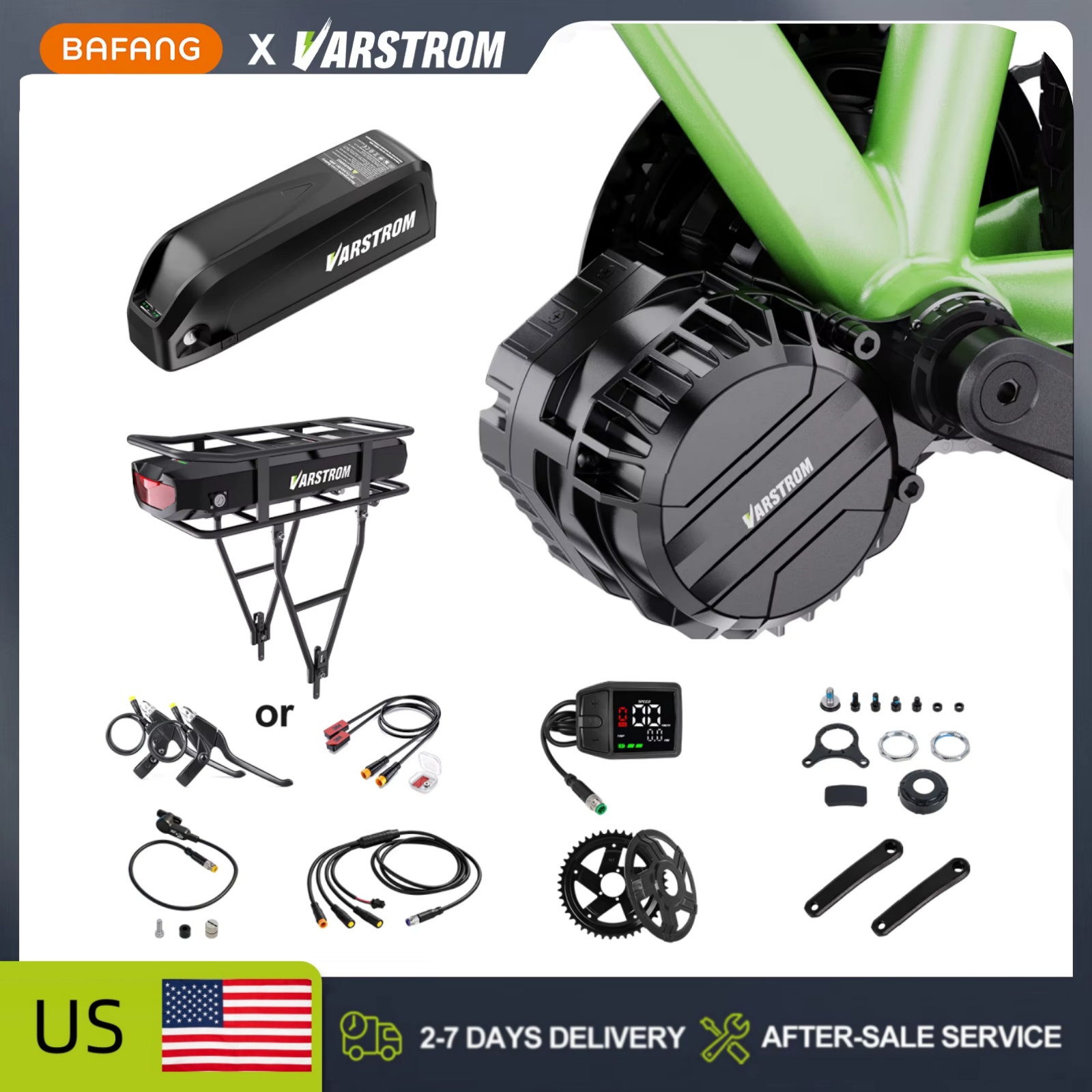 Varstrom 750W 48V Mid Motor Ki - Side Hung Mid Drive Motor Kit recension och pris